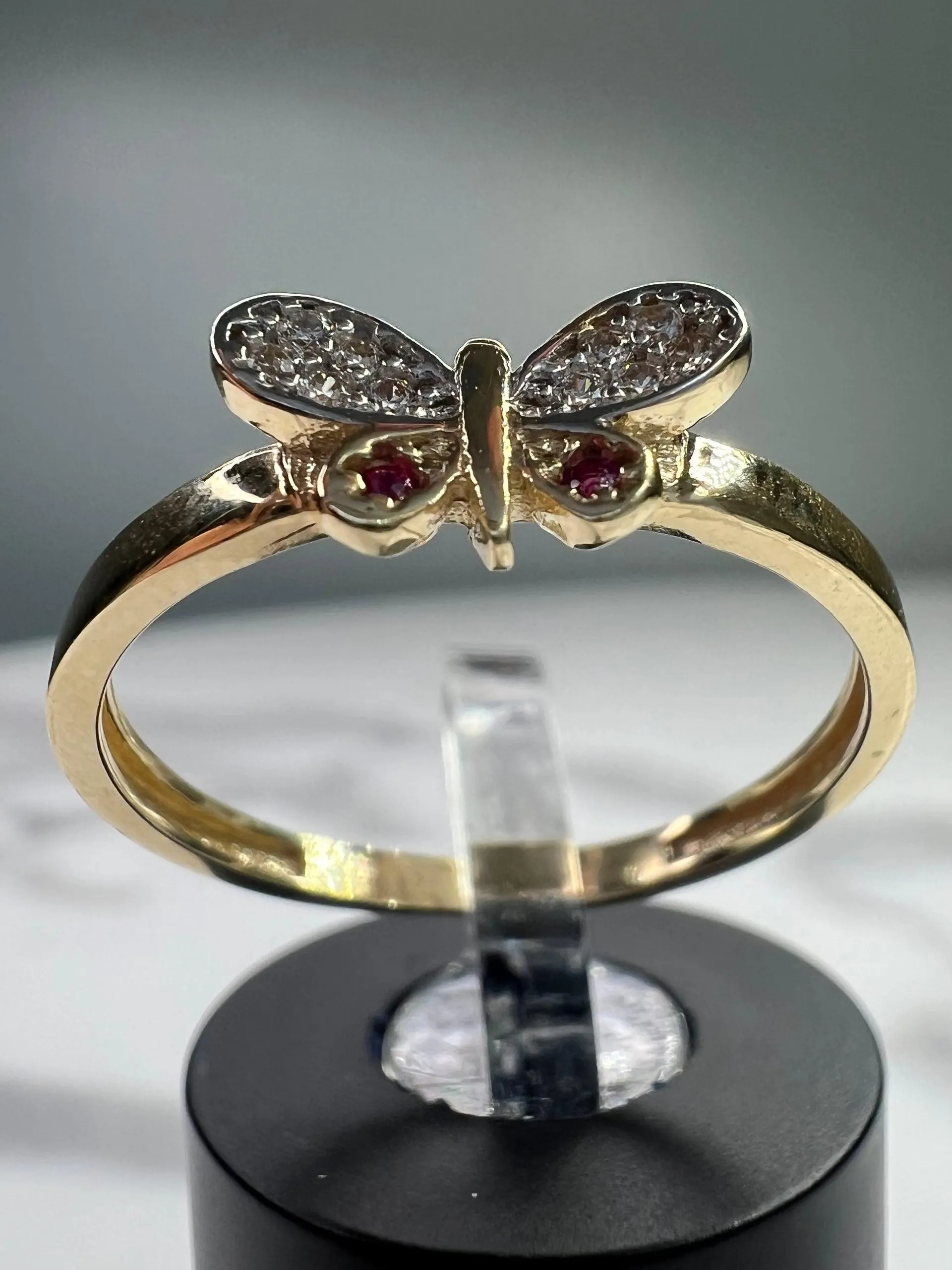 14K Butterfly Ring