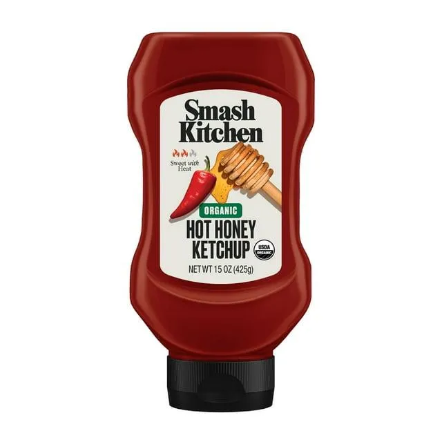Smash Kitchen Organic Hot Honey Ketchup, 15 oz Bottle