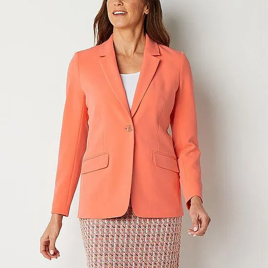 Liz Claiborne Womens Regular Fit Blazer-Tall