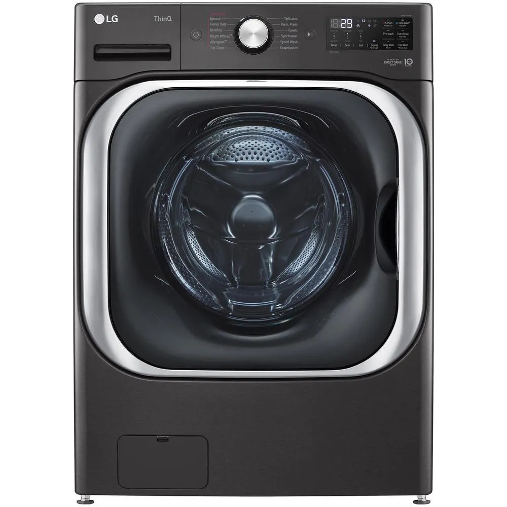 LG WM8900HBA 5.2 cu. ft. Mega Capacity Wi-Fi Enabled Front Load Washer with TurboWash® & Built-In Intelligence – Black Steel