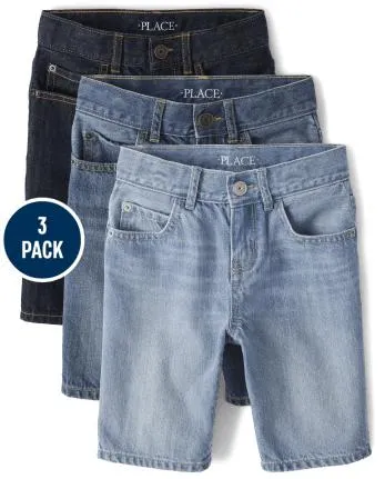 Boys Denim Shorts 3-Pack - multi clr