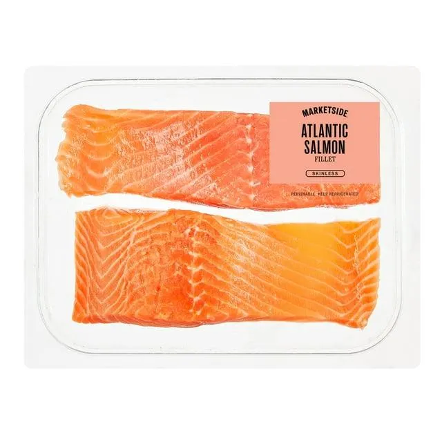 Marketside Skinless Atlantic Salmon Fillet, Fresh Never Frozen, 0.95-1.2 lb