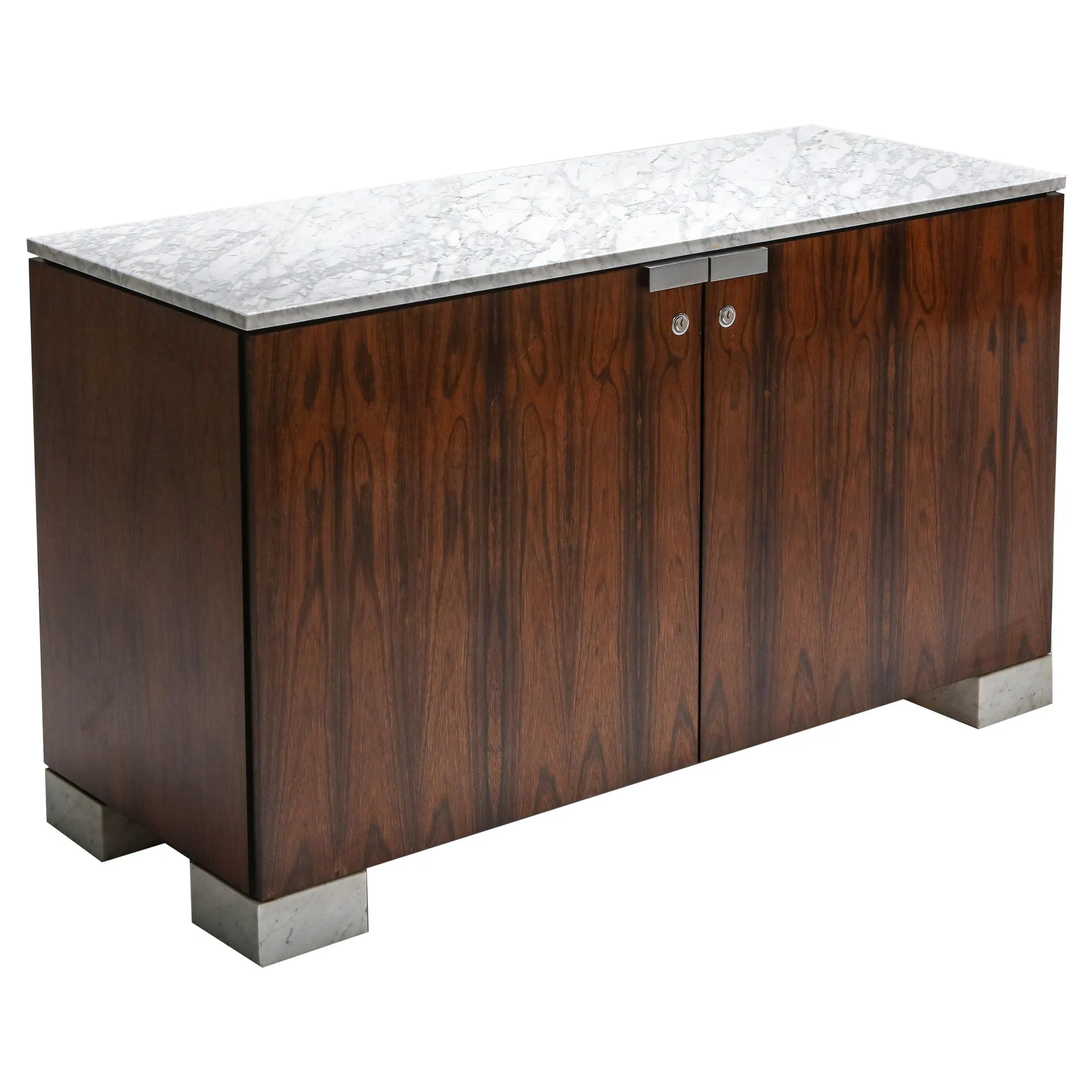 Armario de mármol de Carrara y palisandro de Alfred Hendrickx