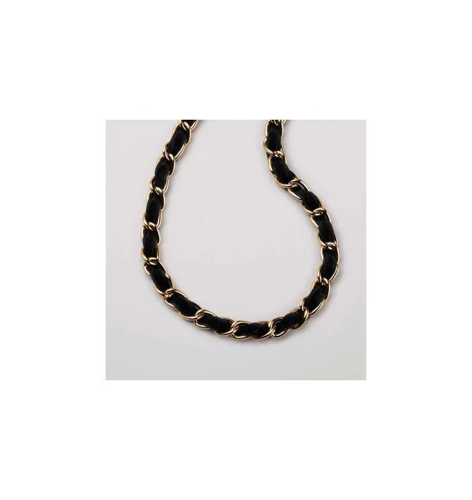 Ribbon Woven Chain Collar Necklace