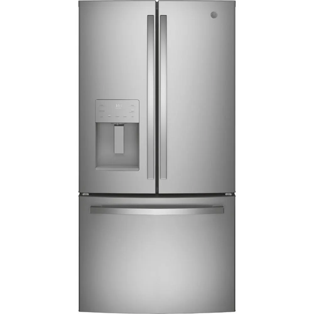 GE Appliances GYE18JYLFS ENERGY STAR® 17.5 Cu. Ft. Counter-Depth French-Door Refrigerator - Stainless Steel
