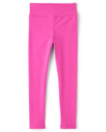 Girls Active Leggings - pink summer