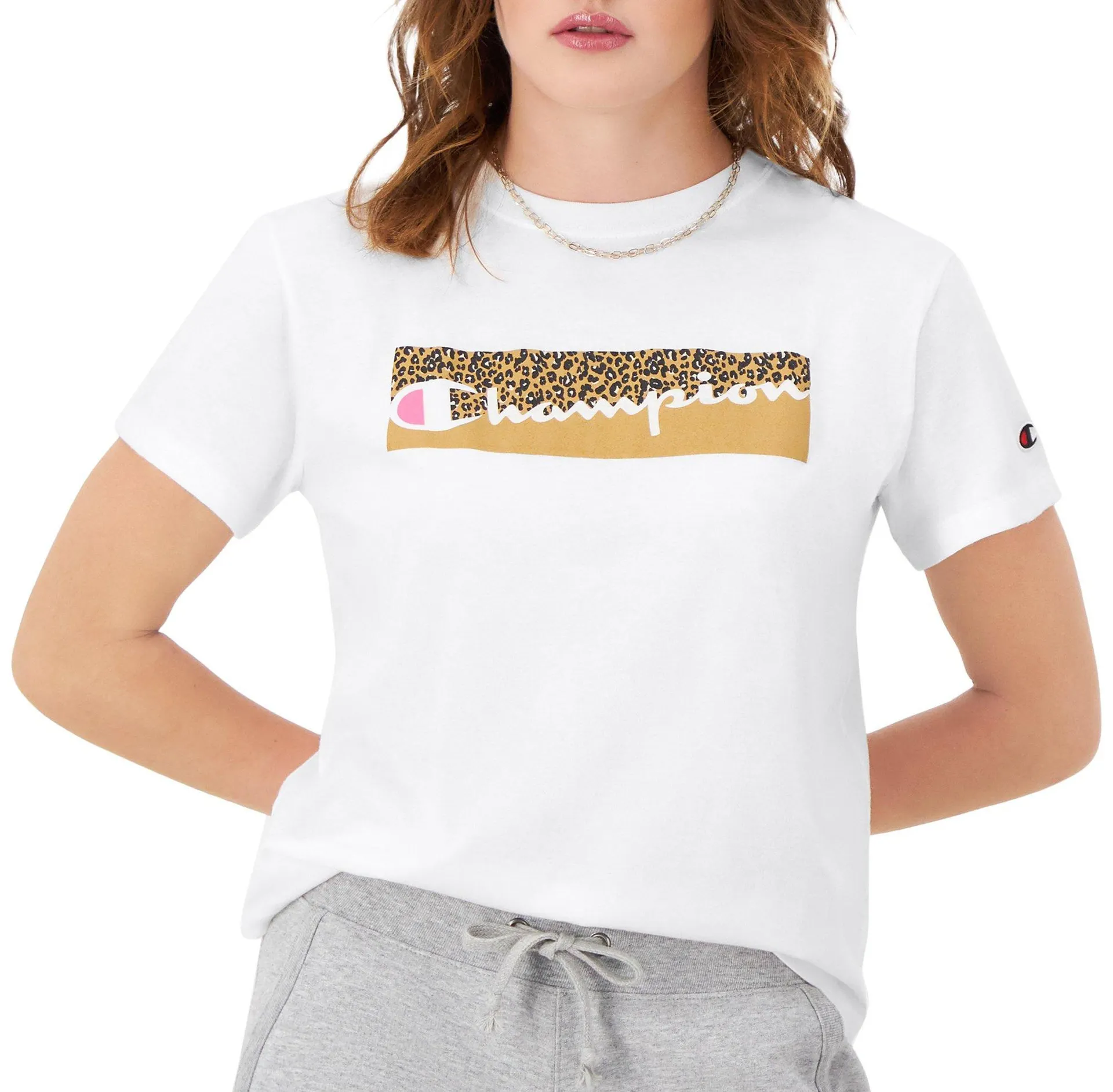 Champion Womens Classic Cheetaah Short Sleeve Tee