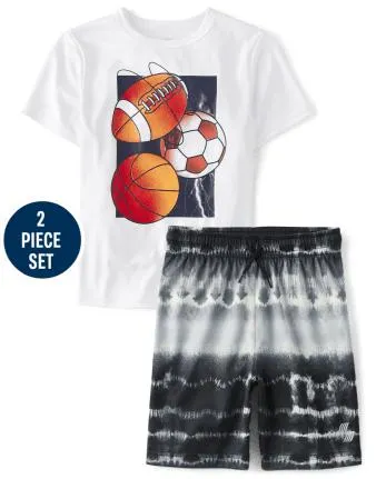 Boys Sports Performance 2-Piece Outfit Set - multi clr
