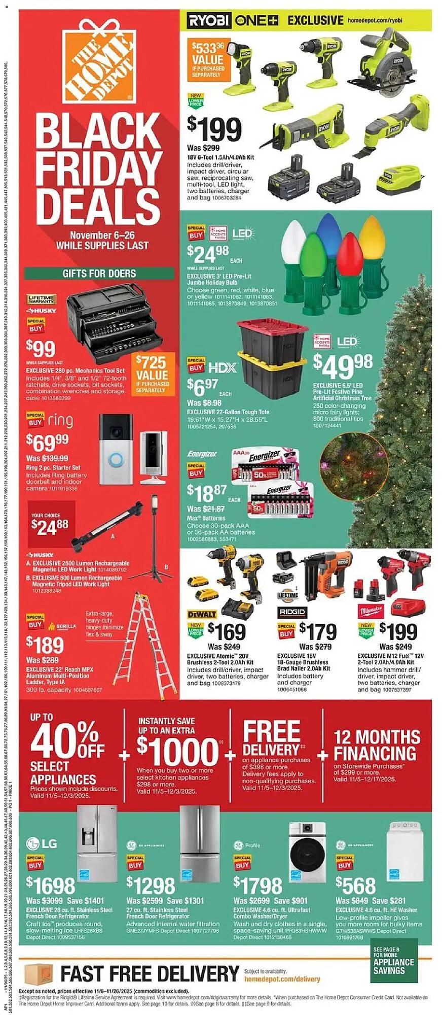 Weekly ad The Home Depot flyer from November 6 to November 26 2025 - Page 1