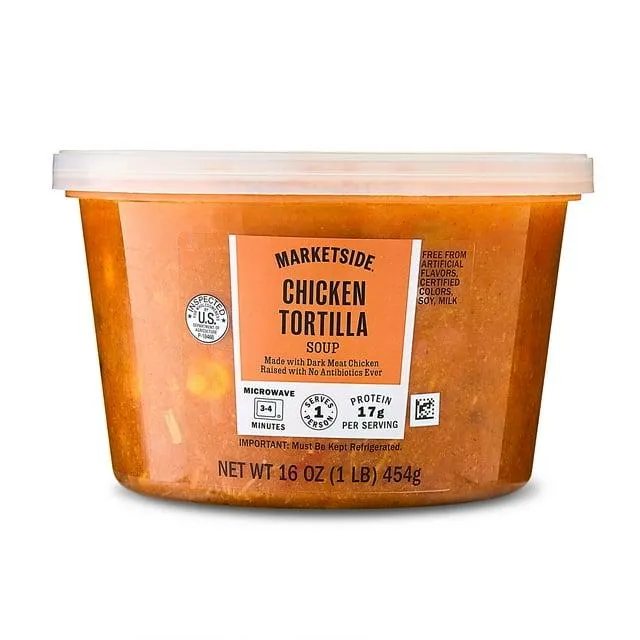Marketside Chicken Tortilla Soup, Fresh Deli Soup, 16 oz Cup (Refrigerated)