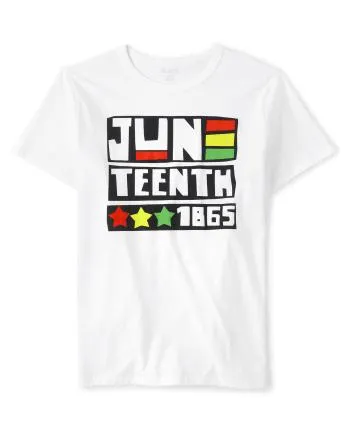Camiseta gráfica unisex para adultos a juego con la familia Juneteenth - white