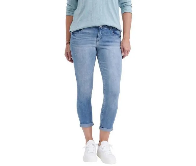 Womens 25 in. Hi-Rise Ab Tech Stretch Jeans