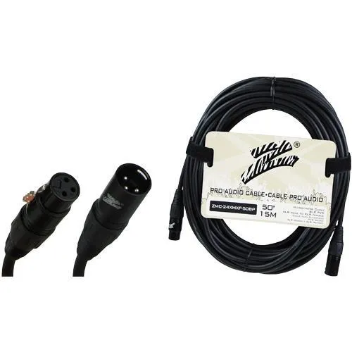 - 50' XLR Male To XLR Female Cable