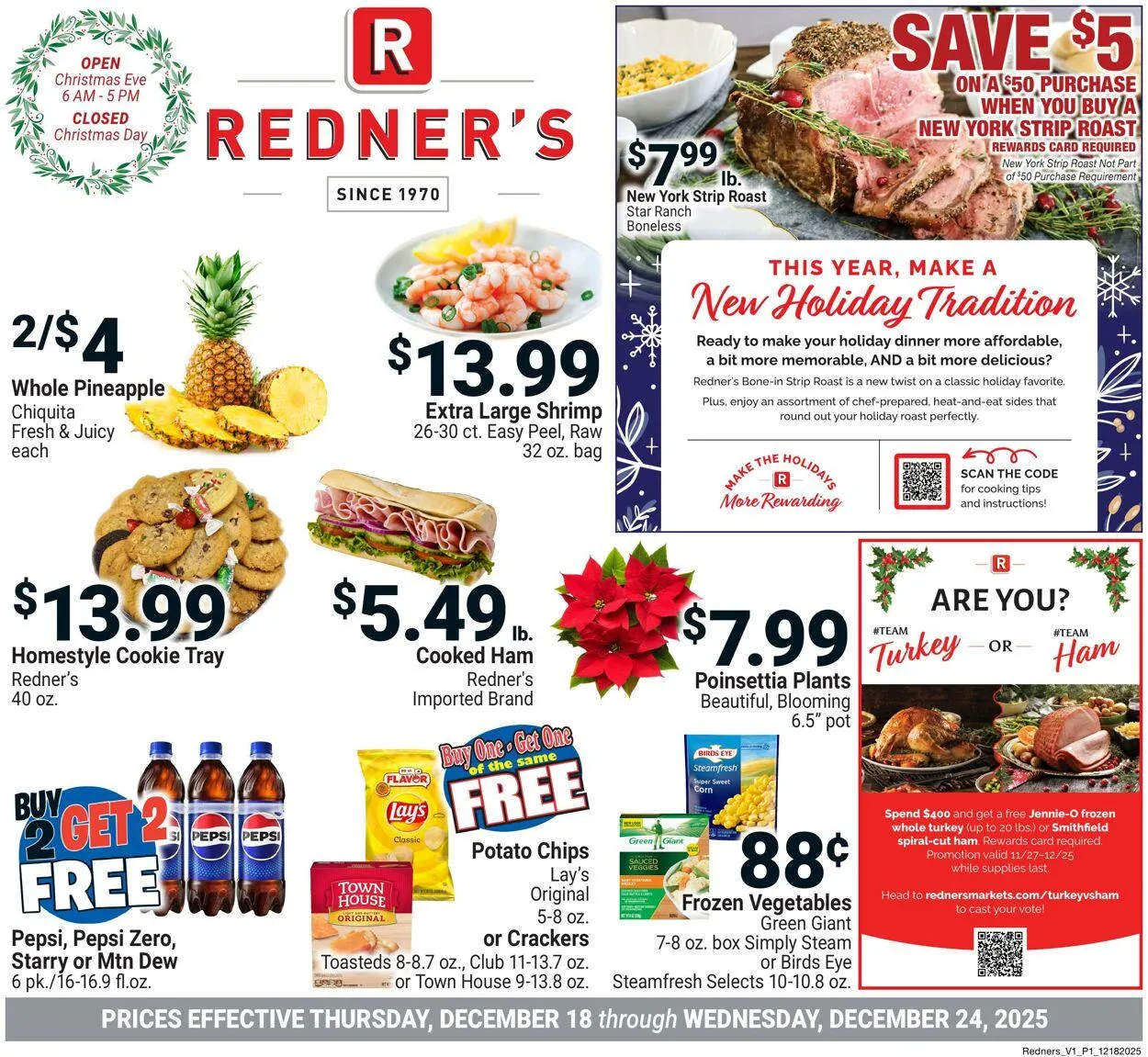 Catálogo de Redner’s Warehouse Market Current weekly ad 18 de diciembre al 24 de diciembre 2025 - Página 1
