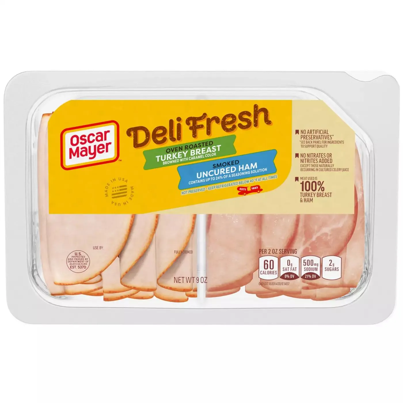 Oscar Mayer Deli Fresh Oven Roasted Turkey Breast & Smoked Ham Combo