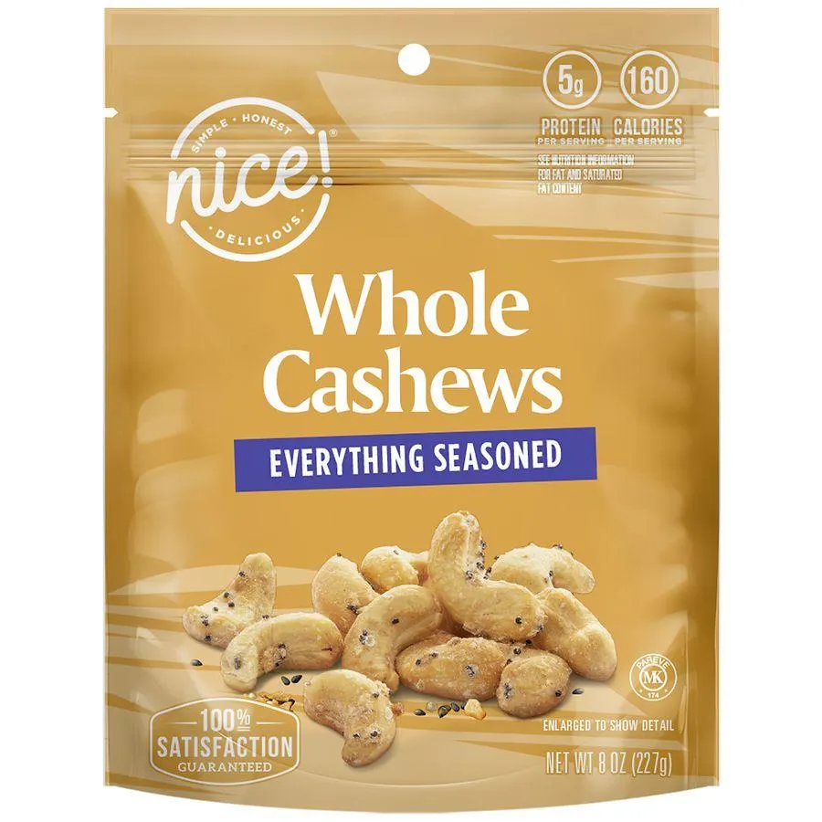 Nice! Whole Cashews Everything Seasoned, 8.0 oz