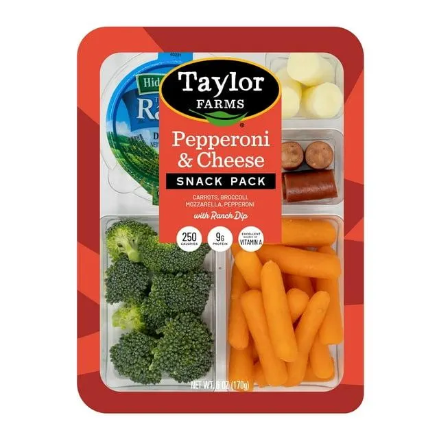 Taylor Farms Pepperoni and Cheese Snack Pack, 6oz Fresh