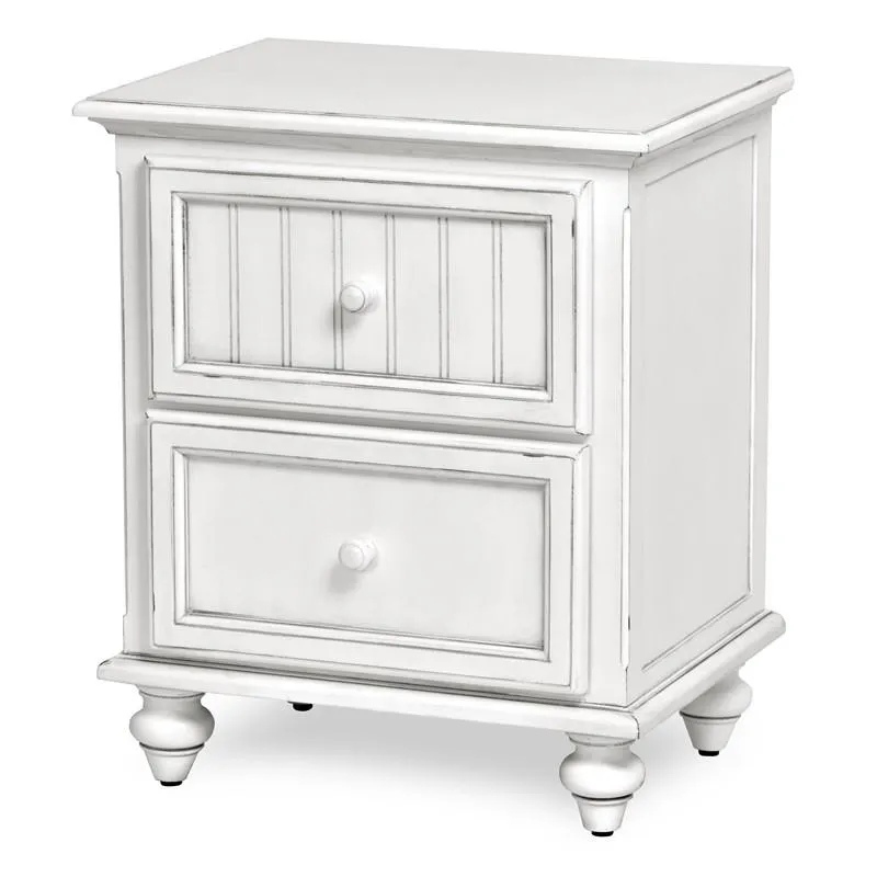 Sea Winds B81832-BLANC 28 x 24 x 18 in. Monaco 2 Drawer Nightstand, White