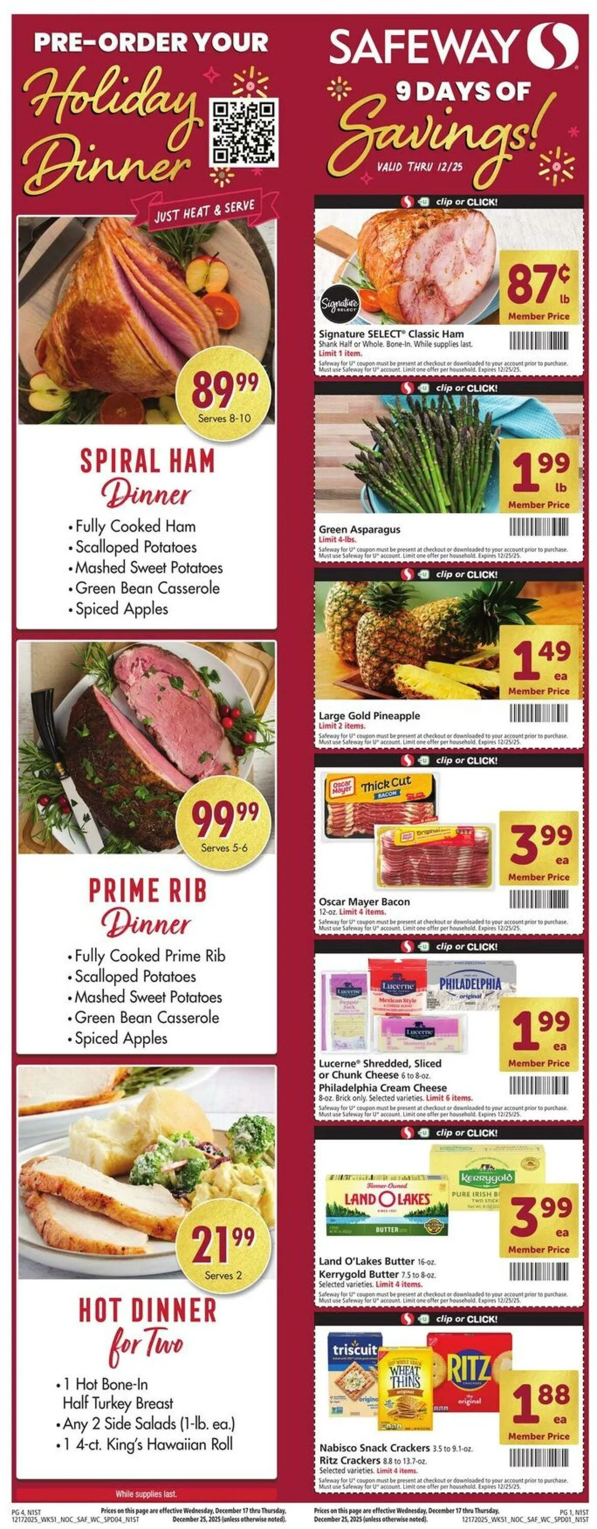 Catálogo de Safeway Current weekly ad 17 de diciembre al 25 de diciembre 2025 - Página 1