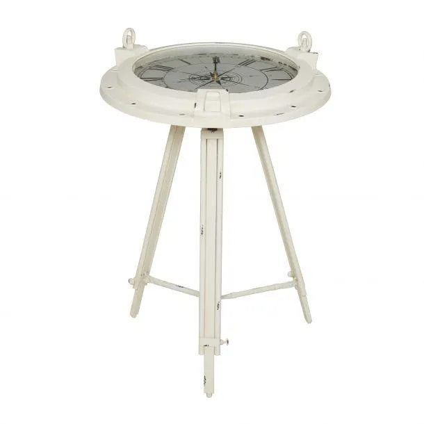 Coastal 27" Accent Table by Marisol + Daisy - White