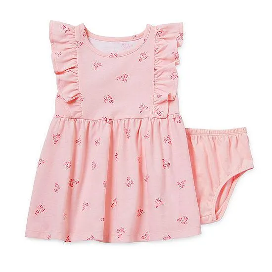 Okie Dokie Baby Girls 2-pc. Sleeveless Flutter Sleeve A-Line Dress