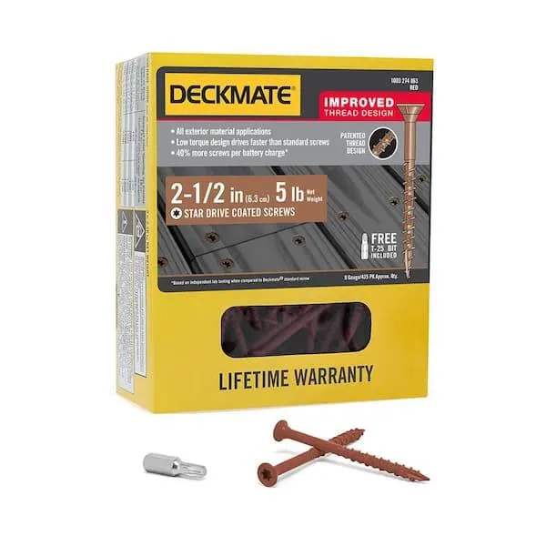 #9 x 2-1/2 in. Star Flat-Head Wood Deck Screw 5 lbs.-Box (435-Piece)