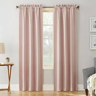 Sun Zero 1-Panel Ludlow Blackout Rod Pocket Window Curtain