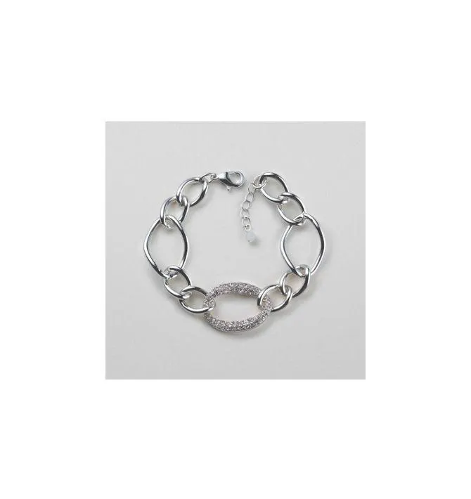 Bold Pavé Chain Link Bracelet