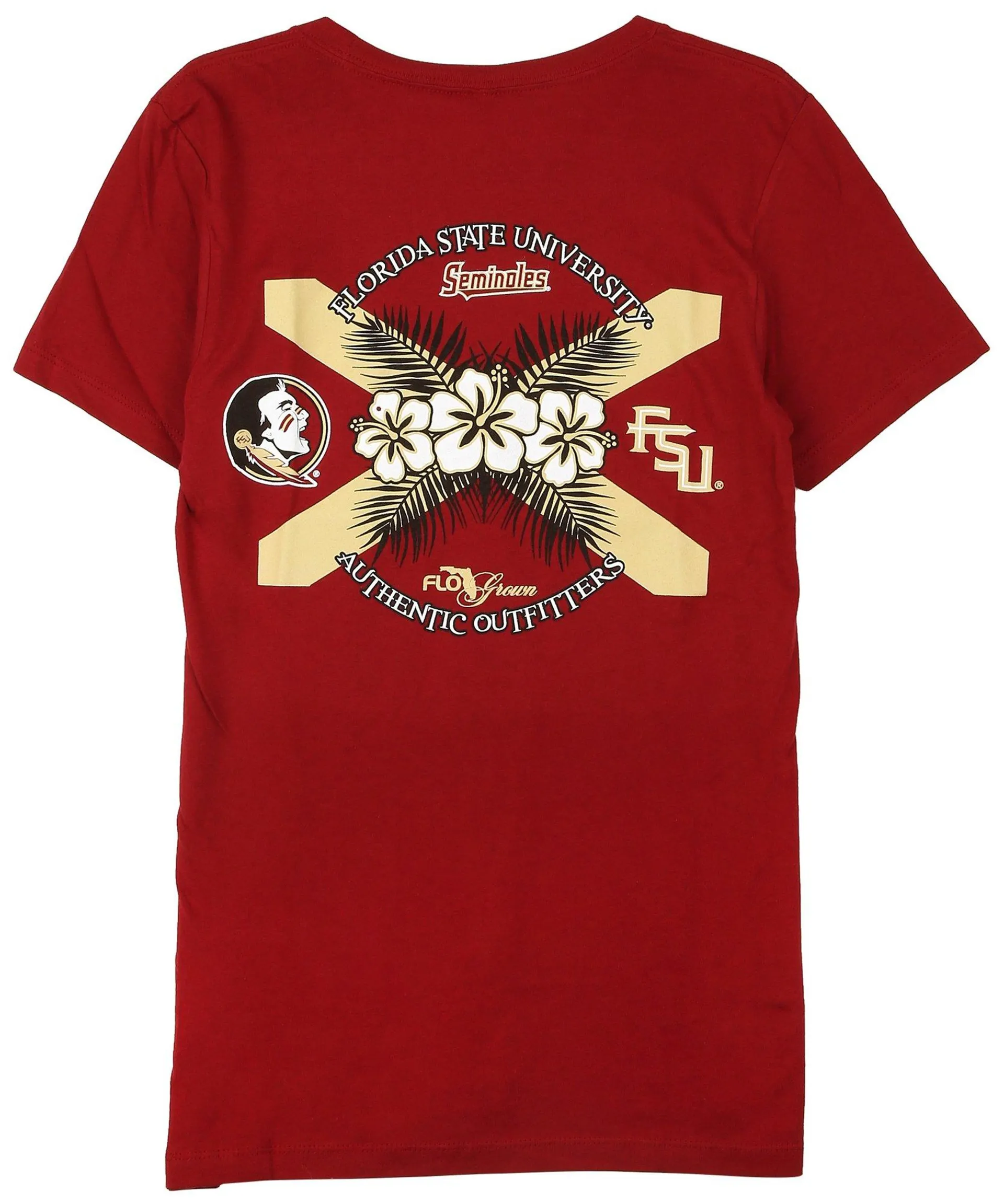 FloGrown Womens FSU Hibiscus Short Sleeve T-Shirt