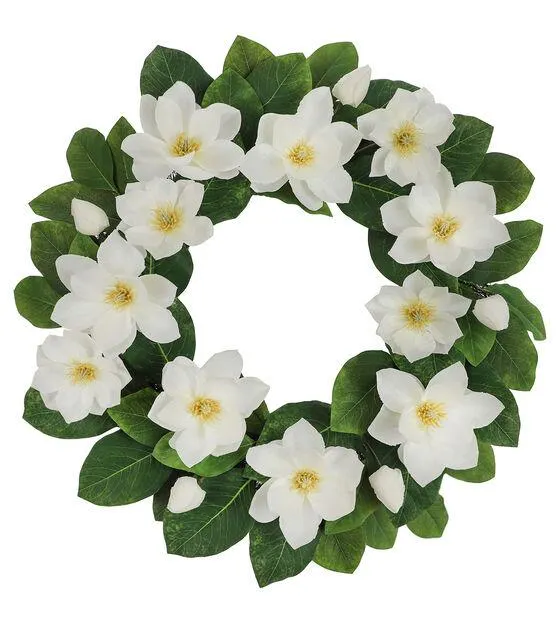 Spring Magnolia & Leaf Wreath Coordinating Wreath & Garland