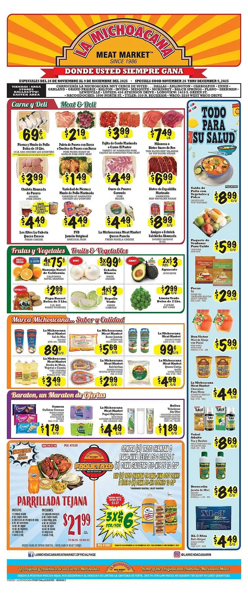 La Michoacana weekly ad - 1