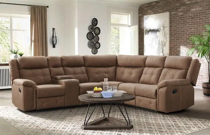 Keystone Contemporary Sectional Sofa with Center Console by Lane Furniture
