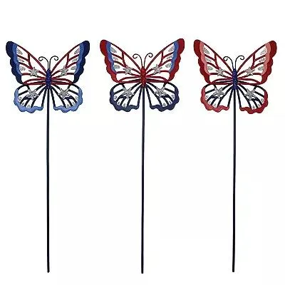 Celebrate Together™ Americana Mini Butterfly Garden Stake 3-piece Set