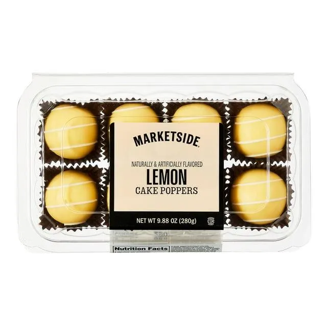 Marketside Lemon Cake Poppers, 9.88 oz, 8 Count