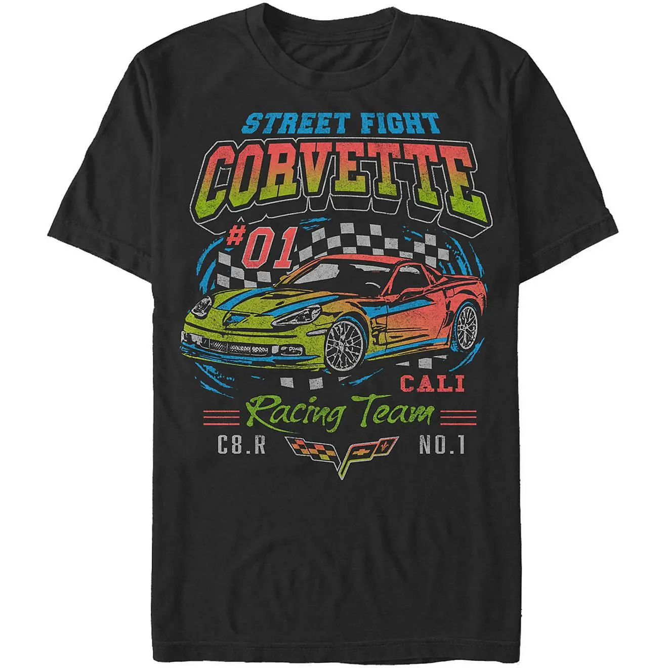 Mad Engine General Motors Men's Corvette Race Short Sleeve T-shirt
