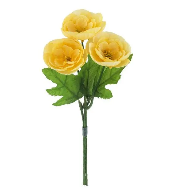 10" Spring Yellow Ranunculus Pick by Bloom Room