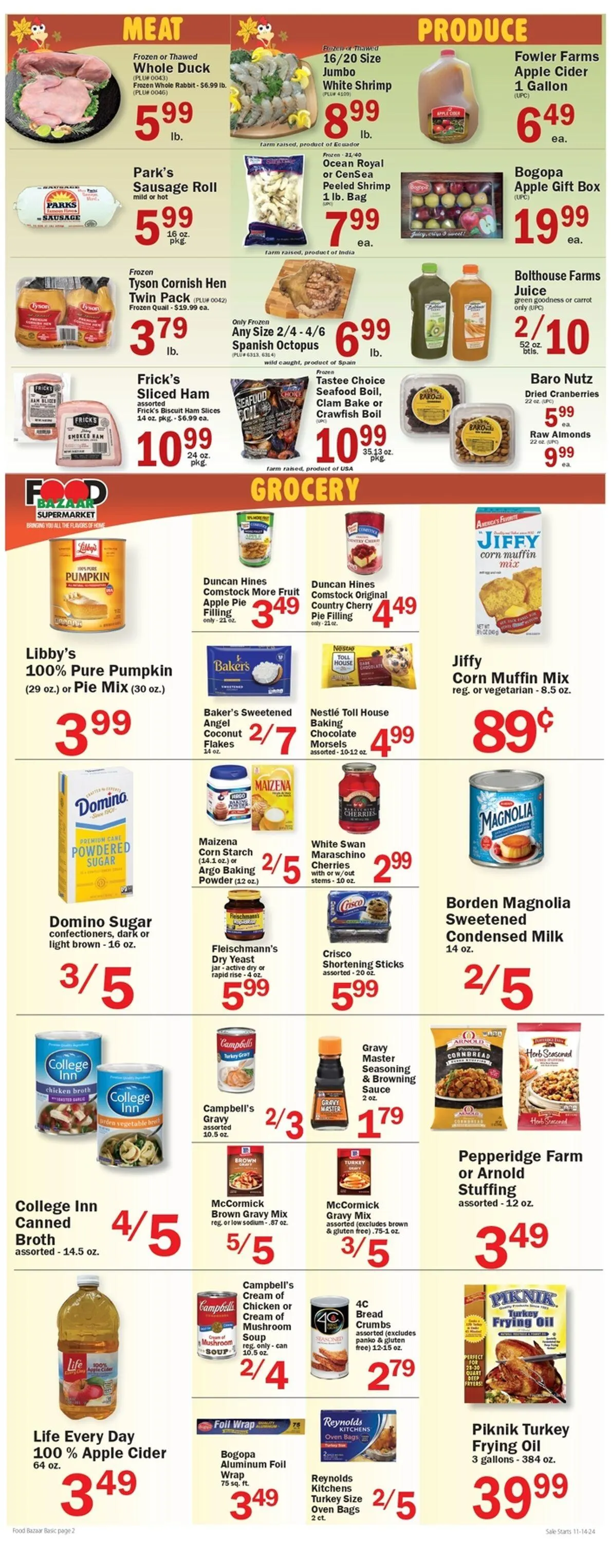 Catálogo de Food Bazaar Current weekly ad 14 de noviembre al 20 de noviembre 2024 - Página 2
