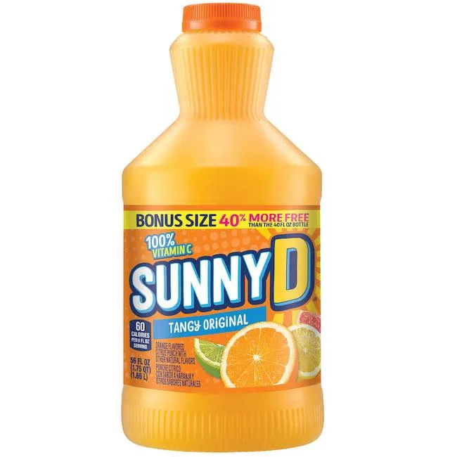 SUNNYD Tangy Original Shelf Stable Orange Juice Drink, 56 FL OZ Bottle