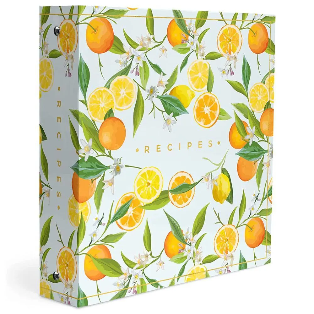 SwiftCube 85x11 3 Ring Recipe Binder Kit with Cards Dividers Labels Sleeves