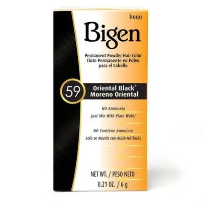 Bigen Permanent Powder Hair Color, Oriental Black 59 - 0.21 oz