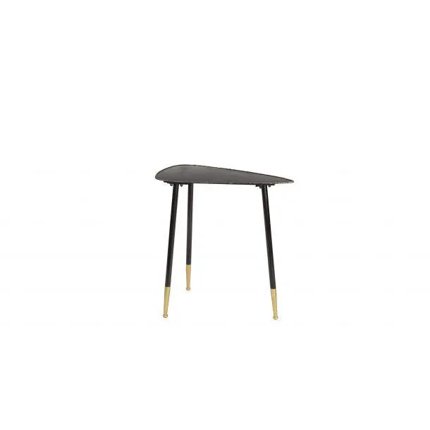 Industrial 24" Triangle Accent Table in Metal by Marisol + Daisy - Black