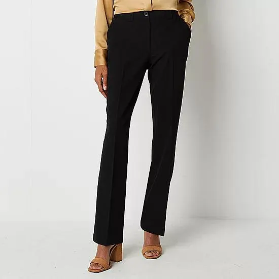 Worthington Womens Curvy Modern Straight Trouser