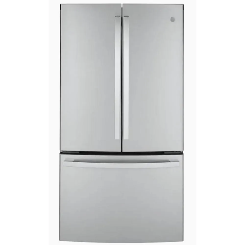 GE Appliances GWE23GYNFS 36" 23.1 cu.ft. Stainless Steel French Door Refrigerator