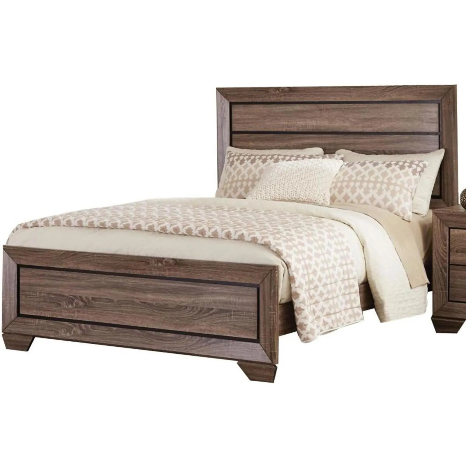 Coaster Kauffman Queen Panel Bed - Washed Taupe