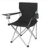 Ozark Trail Folding Camp Chair with Cup Holder – Lightweight, Portable Outdoor Chair for Camping, Tailgating & Sports – Black