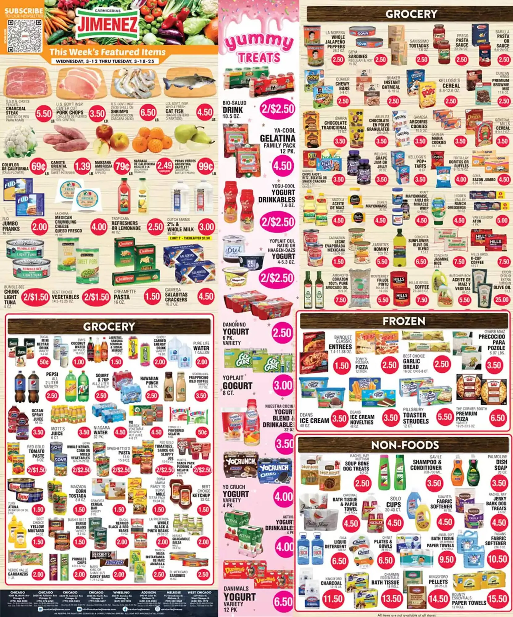 Catálogo de Carnicerias Jimenez Weekly Ad 12 de marzo al 18 de marzo 2025 - Página 1