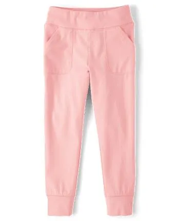 Girls Jogger Pants - fuzzy pink cl