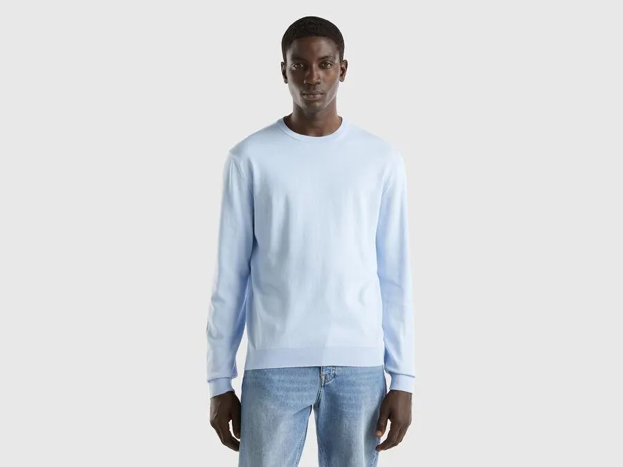 Jersey de cuello redondo de 100% algodón