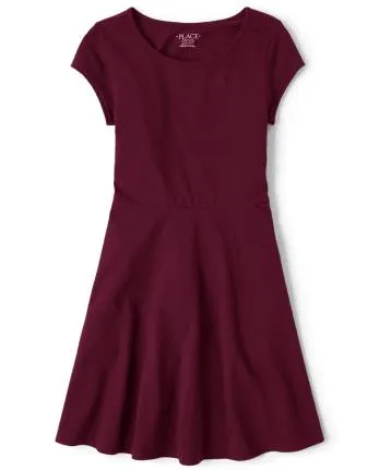 Vestido de patinadora para niñas - rubine