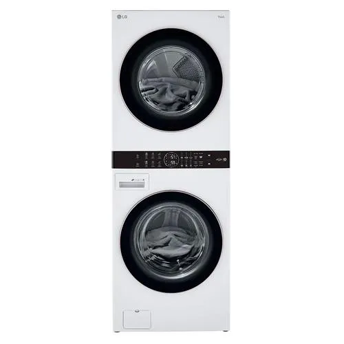 Single Unit Front Load LG WashTower™ with Center Control™ 4.5 cu. ft. Washer and 7.4 cu. ft. Electric Dryer -White